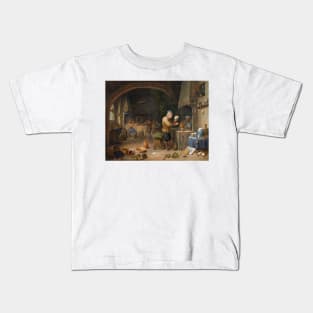The Alchemist by David Teniers the Younger Kids T-Shirt